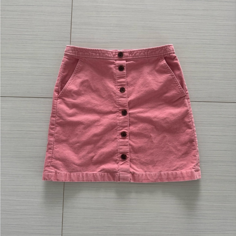 Pink Button-Front Women's Skirt